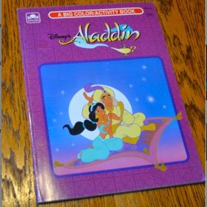 Disney Aladdin Big Coloring Activity Book 1992 Jasmine Jafar Vintage 90’s